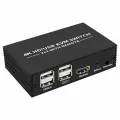 KVM HDMI 2-1 USB свитчер переключатель квм с выносной кнопкой 4к60гц