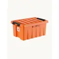 Контейнер для хранения мелочей пластиковый, ящик с крышкой для порошка, органайзер для игрушек, емкость 8 литров, цвет оранжевый, набор 3 шт
