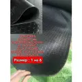 Резиновое покрытие напольное в рулоне 1 х 6 (Монета, цвет черный) Резиновая дорожка для авто, гаража, ступень