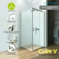 Душевой уголок Domani-Spa Cube 90х90, без поддона, профиль хром, ударопрочное закаленное стекло 5 мм