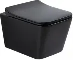 Унитаз подвесной GID Tr2144Bm безободковый, с сиденьем микролифт, черный матовый