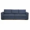 Диван-кровать Аликанте синий, рогожка, раскладной, двуспальный, Еврокнижка, Divan24