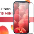 Защитное стекло для телефона Apple iPhone 13 mini / Глянцевое противоударное стекло с олеофобным покрытием на смартфон Эпл Айфон 13 Мини