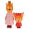 Игрушка для ванной Играем вместе Три кота Мама и Карамелька (LX18004), оранжевый/красный/розовый, 2 шт.