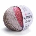 Пряжа Summer Dream YarnArt, корич/роз/малин - 4315, 70% хлопок, 30% вискоза, 4 мотка, 100 г, 350 м.