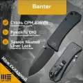 Складной нож We Knife Banter 2004B, сталь S35VN blackwash, рукоять Black G10