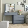 Туалетный столик РВК СТ-110 с подсветкой, графит, ШхГхВ 142х40х142,5 см