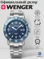 Наручные часы WENGER, синий, серебряный