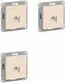 Механизм телефонной розетки Schneider Electric AtlasDesign RJ11 категория 3 бежевый (комплект из 3 шт)