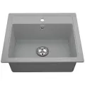 Мойка для кухни VIGRO врезная из искусственного камня (58.5*50.5 см), серый