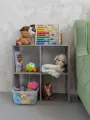 Стеллаж деревянный 4 полки шкаф для игрушек и мебель детская