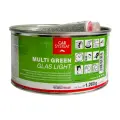 Шпатлевка 2К автомобильная со стекловолокном CarSystem MULTI GREEN GLAS LIGHT, зеленая 1.3кг, (с отвердителем)