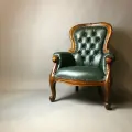 Кресло GRANDFATHER из красного дерева (mahogany wood), с кожаной обивкой, цвет орех LBW (коричневый)