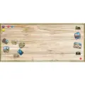 Магнитная настенная доска АртБорд Светлое дерево, 75х34, полимерная для хранения магнитов, с горизонтальным и вертикальным креплением, для дома и офиса, в тонком алюминиевом багете