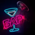 Неоновая вывеска Бар