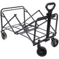 Тележка складная садовая 4 колеса, черная, 75*48*49/89см, нагрузка до 150кг
