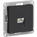 Розетка компьютерная 1-м AtlasDesign RJ45 кат.5E механизм карбон SE ATN001083