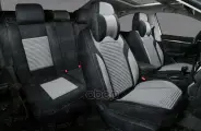 Накидки 5D PSV Flax (Черно-серый), комплект на весь салон, лен с массажным эффектом PSV 138283 PSV арт. 138283
