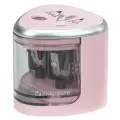 Упаковка 2 шт. Точилка электрическая BRAUBERG DUAL (для 2 диаметров карандашей!), 4 батарейки АА, розовая, 270579