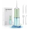 Ирригатор для полости рта с 4мя насадками / Ирригатор полости рта портативный / Ирригатор полости рта / Зеленый