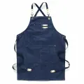 Джинсовый рабочий фартук-темно-синий