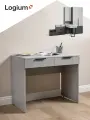 Стол письменный компьютерный с ящиками LOGIUM Клео 12.165 Шиншилла, серый, с ящиками, из МДФ