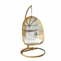 Кресло подвесное Afina AFN-AFM-850G, искусственный ротанг, бежевое, с подушкой
