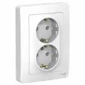 Systeme Electric Blanca внутренняя Белая Розетка 2-ая с/з без шторок, 16А, 250В, BLNRS001021