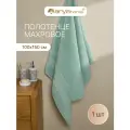 Полотенце банное махровое от бренда Arya home 100х150 Allure светло-зеленое