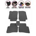 Комплект ковриков EVA/ЭВА для FORD FOCUS II Рестайлинг, (Форд Фокус 2 Рестайлинг), 2008-2011 гг, с 3Д лапой, серый ромб с черным кантом