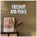 Светильник неоновый Свобода и мир Freedom and Peace, 60х34 см, белый