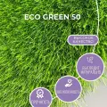 Искусственный газон Eco Green 50мм. ворс 1.5х8м (12кв. м), цвет зелёный
