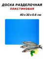 Доска разделочная пластиковая 40х30х0.8 см, цвет синий, доска пластиковая профессиональная CGPro