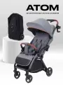Коляска прогулочная детская с автосложением для путешествий MOWBaby ATOM MB200 Grey