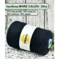 Пряжа Кид-Мохер MARE CALDO 37% кид-мохер, 15% шерсть, 30%/18%, 100гр./1300мет. цв. 909 черный (вес 250гр.)