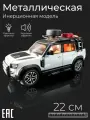 Машинка металлическая коллекционная модель для мальчика LR Defender, белый
