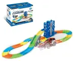 Автотрек Магический Трек , гибкий, светится в темноте, 123 детали, лифт