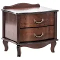 Тумба прикроватная напольная Джульетта PRIME 2 ящика, с ножками, цвет орех
