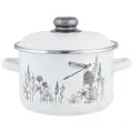 Кастрюля Appetite Flora-2, 4 л, диаметр 22 см белый 1 4 л 22 см