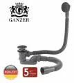 Сифон GANZER GZ1199-C, с переливом, для ванны, черный, 80х8.5х25 см