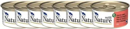 PRIME NATURE 85гр в желе Тунец с креветками для кошек х 8шт.
