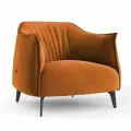 Кресло дизайнерское BELLO GRANDE из велюра. Цвет терракотовый. Размер 73x81x79 (д/ш/в)