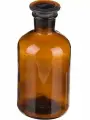 Склянка для реактивов узкогорлая с пришлифованной пробкой (темное стекло), 500 мл
