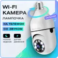 Камера видеонаблюдения дома Цифроника WiFi поворотная IP камера-лампа