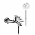 Смеситель для ванны с литым изливом 10 см и душевым набором, хром
