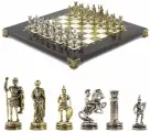 Шахматы настольные Римские воины 28х28 см из камень змеевик 120769