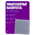 Умный сенсорный выключатель с Wi-Fi, двухклавишный, с нулем и без нуля, стеклянный, серый