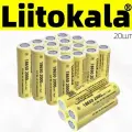Ионная аккумуляторная батарея LiitoKala LT20A 18650 2000 мАч 3,7 В, 20шт