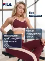 Топ спортивный Fila Women's Fitness Bra, размер 46, красный/розовый