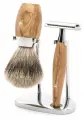Бритвенный набор MUEHLE KOSMO, олива, барсучий ворс категории Fine, Т-образная бритва